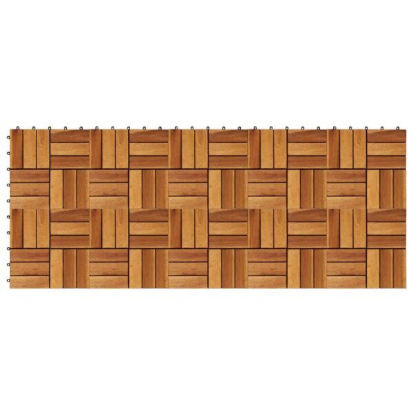 vidaXL 10 pcs Acacia Decking Tiles 11.8"x11.8" - Image 2