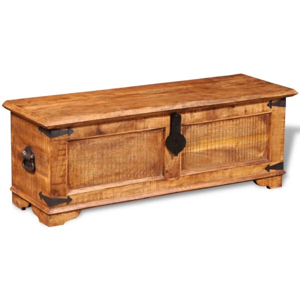 vidaXL Storage Chest Rough Mango Wood