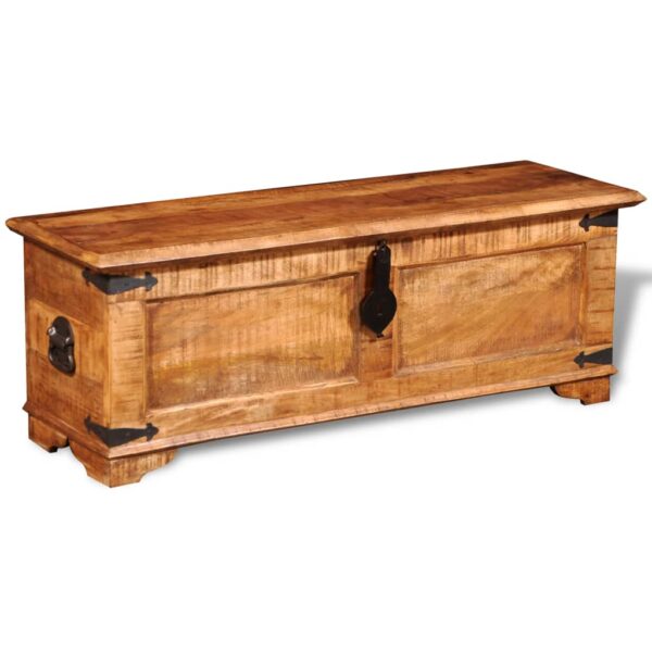 vidaXL Storage Chest Rough Mango Wood - Image 2