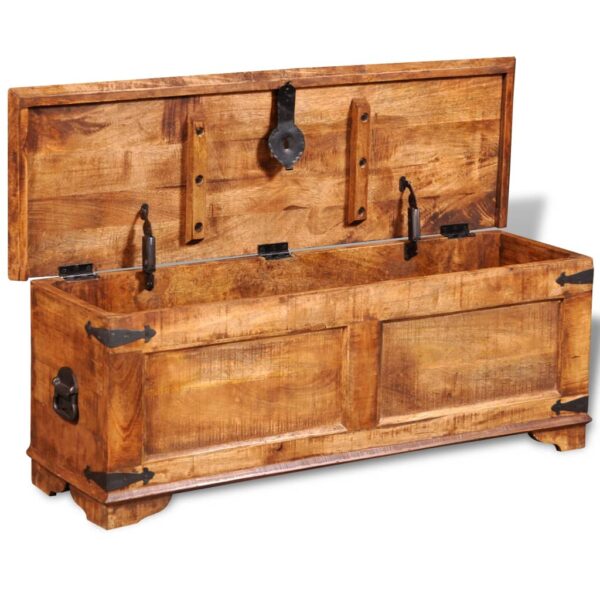 vidaXL Storage Chest Rough Mango Wood - Image 6