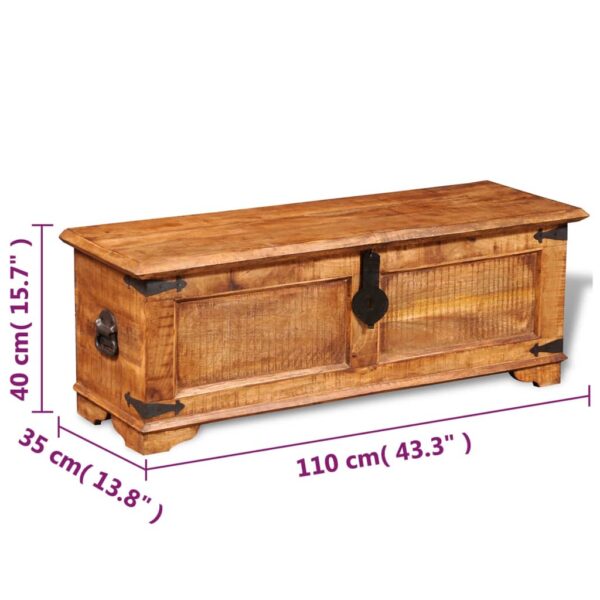 vidaXL Storage Chest Rough Mango Wood - Image 10