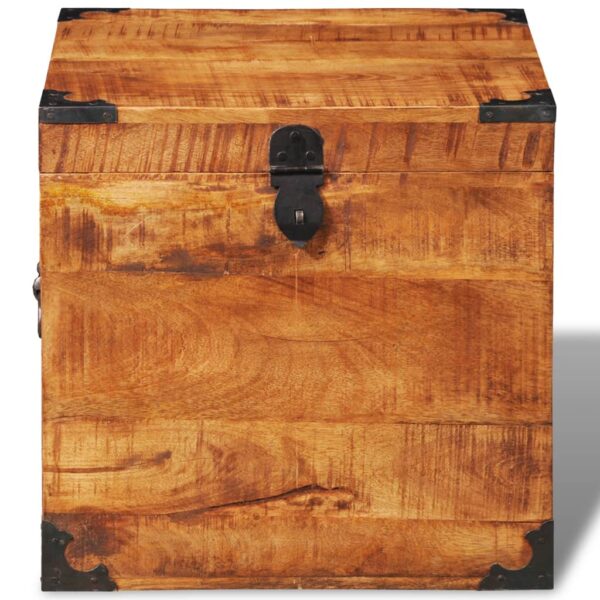 vidaXL Storage Chest Cubic Rough Mango Wood - Image 6