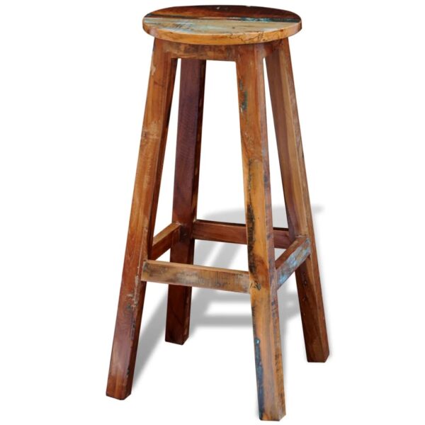 vidaXL Bar Stool Solid Reclaimed Wood