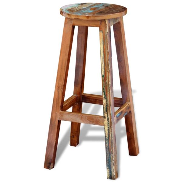 vidaXL Bar Stool Solid Reclaimed Wood - Image 2