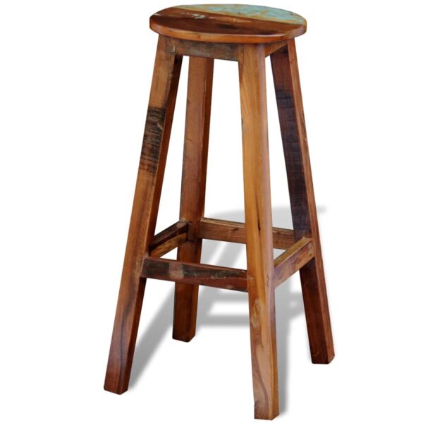 vidaXL Bar Stool Solid Reclaimed Wood - Image 3