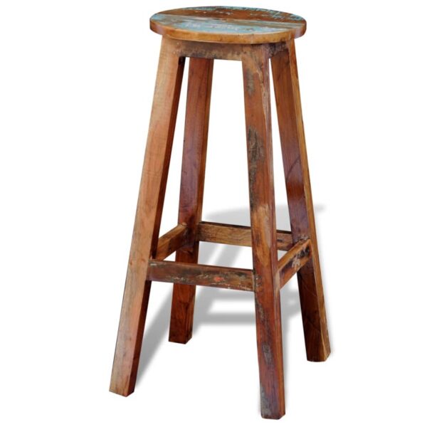 vidaXL Bar Stool Solid Reclaimed Wood - Image 4