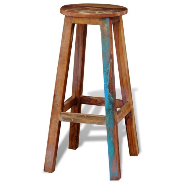 vidaXL Bar Stool Solid Reclaimed Wood - Image 5