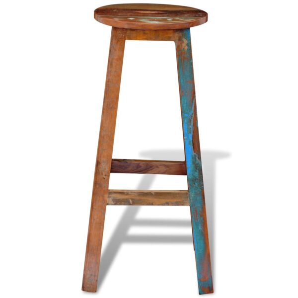 vidaXL Bar Stool Solid Reclaimed Wood - Image 6