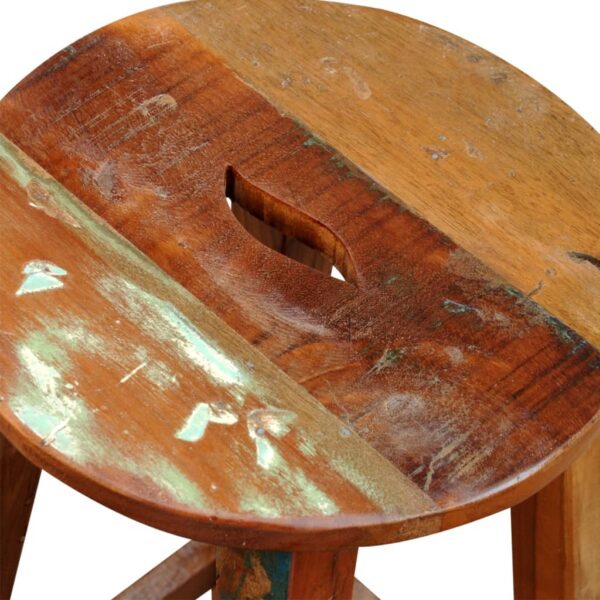 vidaXL Bar Stool Solid Reclaimed Wood - Image 7