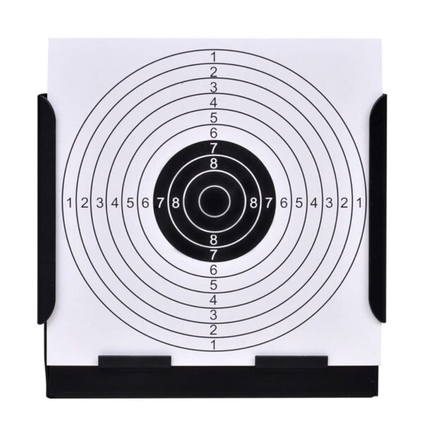 5.5" Square Target Holder Pellet Trap + 100 Paper Targets - Image 2