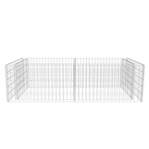 vidaXL Gabion Planter Galvanized Steel 70.9"x35.4"x19.7" - Image 4