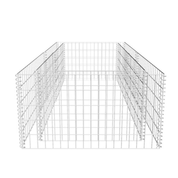 vidaXL Gabion Planter Galvanized Steel 70.9"x35.4"x19.7" - Image 5