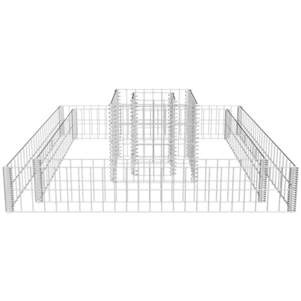 vidaXL Gabion Planter Galvanized Steel 47.2"x47.2"x7.8" - Image 4