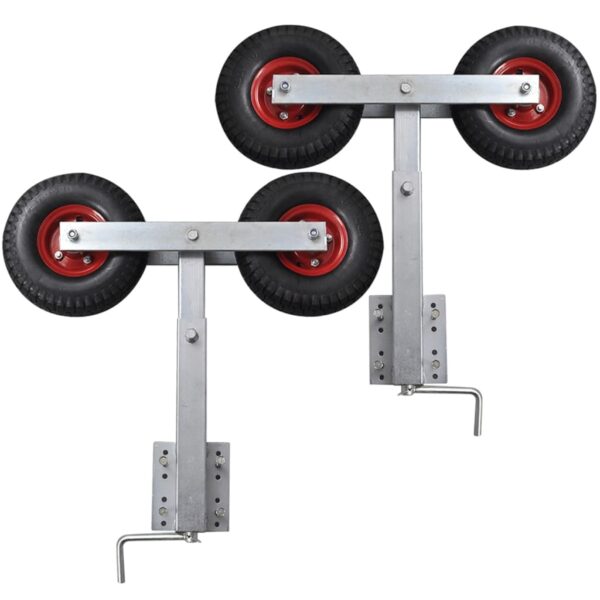 vidaXL Boat Trailer Double Wheel Bow Support Set of 2 23.2"-33.1"