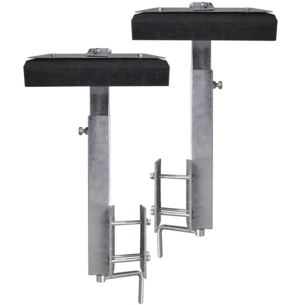 vidaXL Boat Trailer Solid Bar Bow Support Set of 2 24.8"-34.6" - Image 4