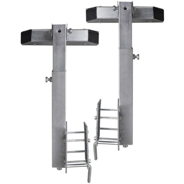 vidaXL Boat Trailer Solid Bar Bow Support Set of 2 24.8"-34.6" - Image 5