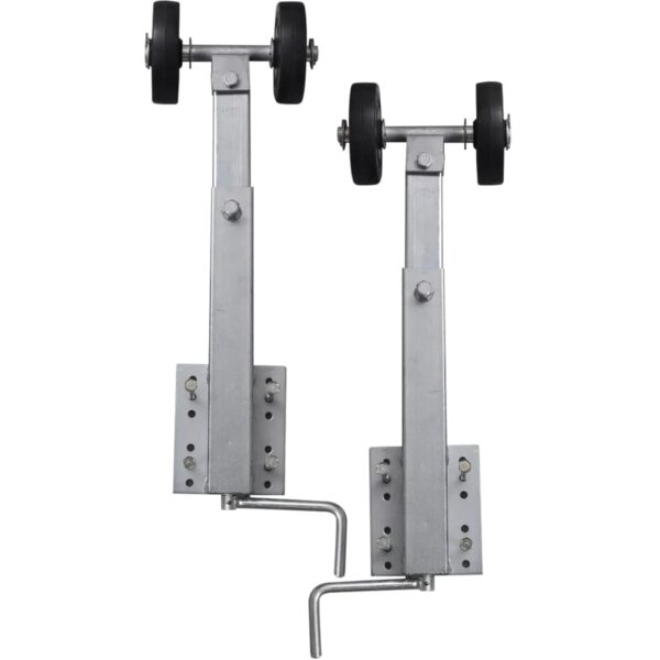 vidaXL Boat Trailer Double Roller Bow Support Set of 2 23.2"-33.1" - Image 3