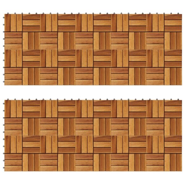 vidaXL Decking Tiles 11.8"x11.8" Acacia Set of 20