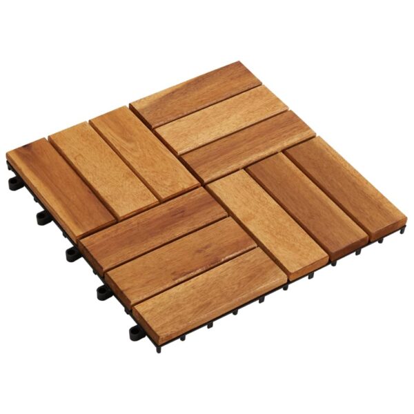 vidaXL Decking Tiles 11.8"x11.8" Acacia Set of 30 - Image 2