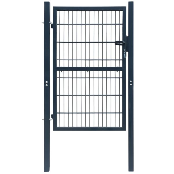 vidaXL 2D Fence Gate (Single) Anthracite Gray 41.7" x 66.9"