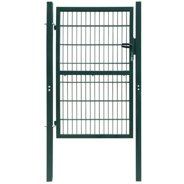 vidaXL 2D Fence Gate (Single) Green 41.7"x90.6"