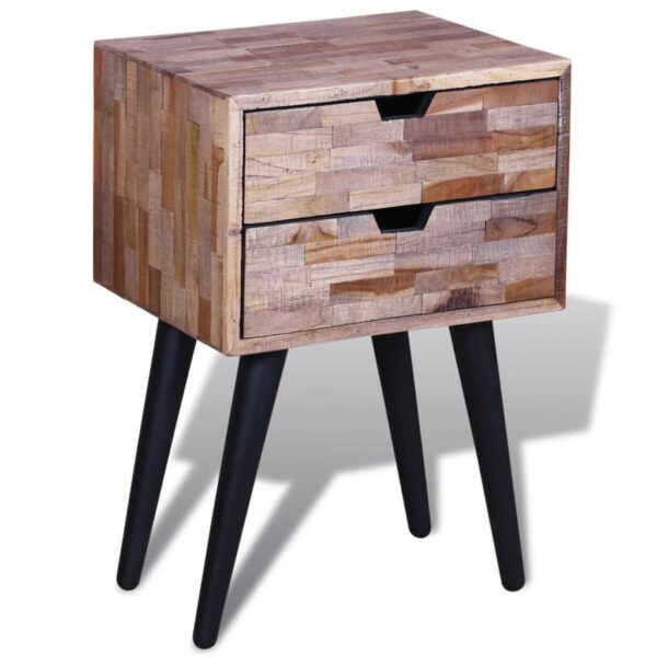 vidaXL Side Cabinet with 2 Drawers Reclaimed Teak Wood - Image 3