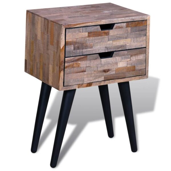 vidaXL Side Cabinet with 2 Drawers Reclaimed Teak Wood - Image 4