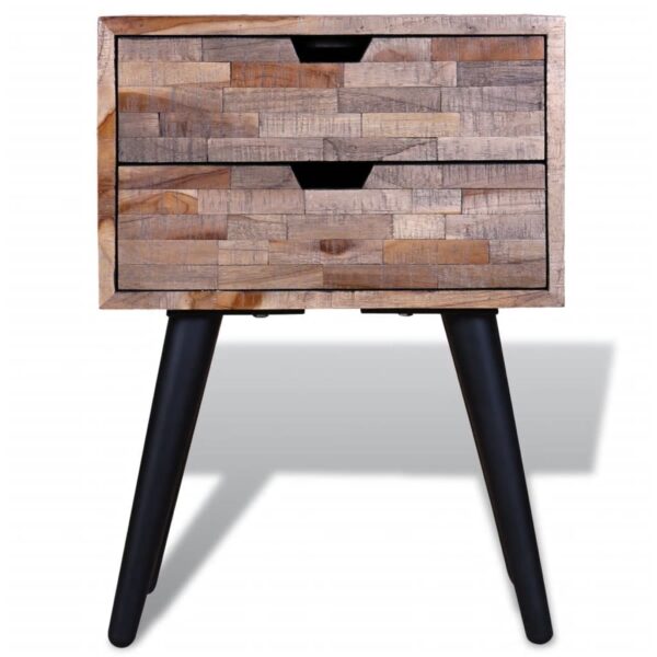 vidaXL Side Cabinet with 2 Drawers Reclaimed Teak Wood - Image 7