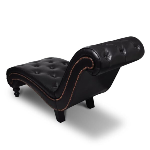 vidaXL Chaise Longue Brown Faux Leather - Image 5