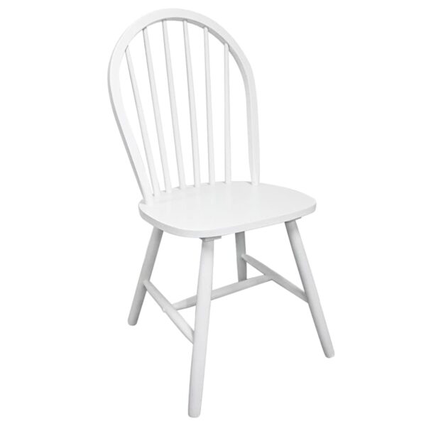 vidaXL Dining Chairs 2 pcs White Solid Rubber Wood - Image 4