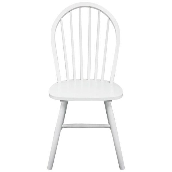 vidaXL Dining Chairs 4 pcs White Solid Rubber Wood - Image 3