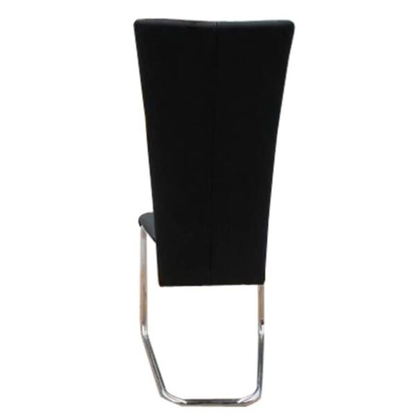 vidaXL Dining Chairs 4 pcs Black Faux Leather - Image 5