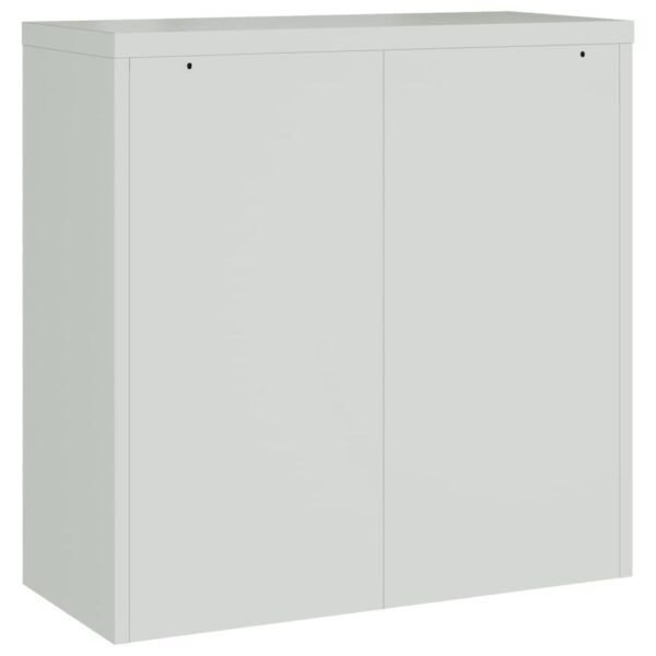 vidaXL Office Cabinet with 2 Doors Gray 35.4â€ Steel - Image 5