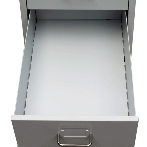 vidaXL File Cabinet with 5 Drawers Gray 27" Steel - Image 5