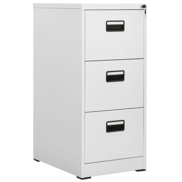 vidaXL Filing Cabinet Light Gray 18.1"x24.4"x40.4" Steel