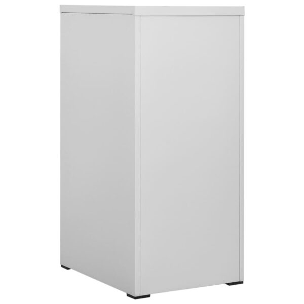 vidaXL Filing Cabinet Light Gray 18.1"x24.4"x40.4" Steel - Image 3