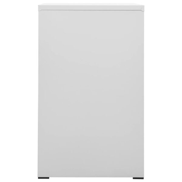 vidaXL Filing Cabinet Light Gray 18.1"x24.4"x40.4" Steel - Image 4