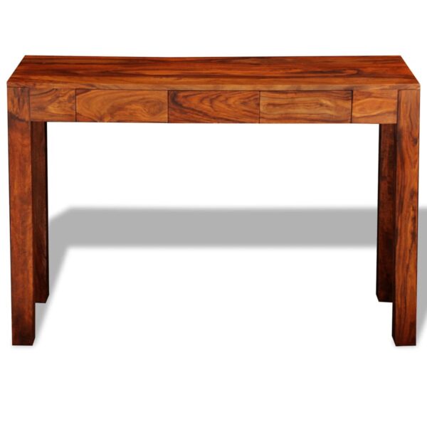 vidaXL Console Table with 3 Drawers 31.5" Solid Sheesham Wood - Image 2