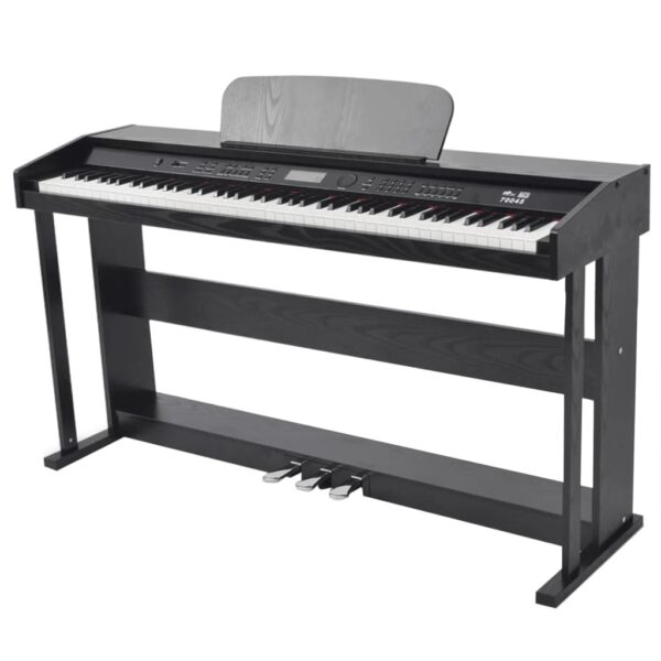 vidaXL 88-Key Digital Piano with Pedals Black Melamine Board