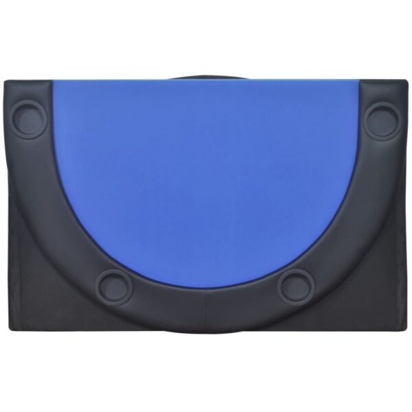 vidaXL 10-Player Foldable Poker Tabletop Blue - Image 4