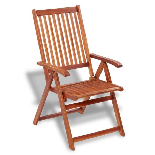 vidaXL Folding Patio Chairs 2 pcs Solid Acacia Wood Brown - Image 3