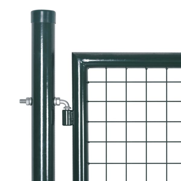 vidaXL Double Door Fence Gate Powder-Coated Steel - Image 3