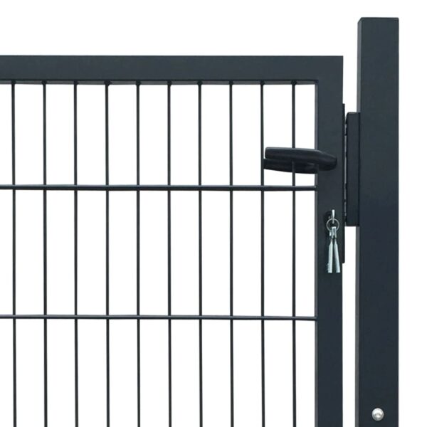 vidaXL Fence Gate Steel Anthracite 41.3"x59.1" - Image 4