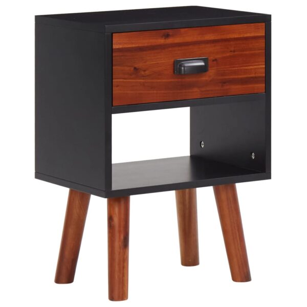 vidaXL Solid Acacia Wood Bedside Cabinet 15.7"x11.8"x22.4"