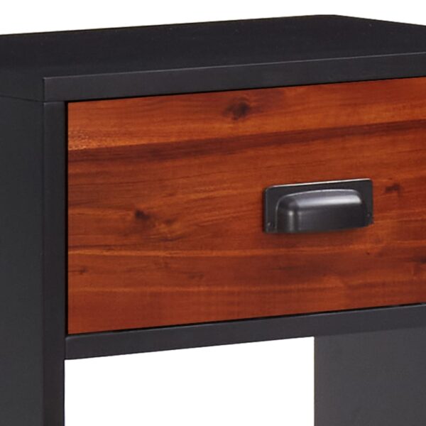 vidaXL Solid Acacia Wood Bedside Cabinet 15.7"x11.8"x22.4" - Image 6