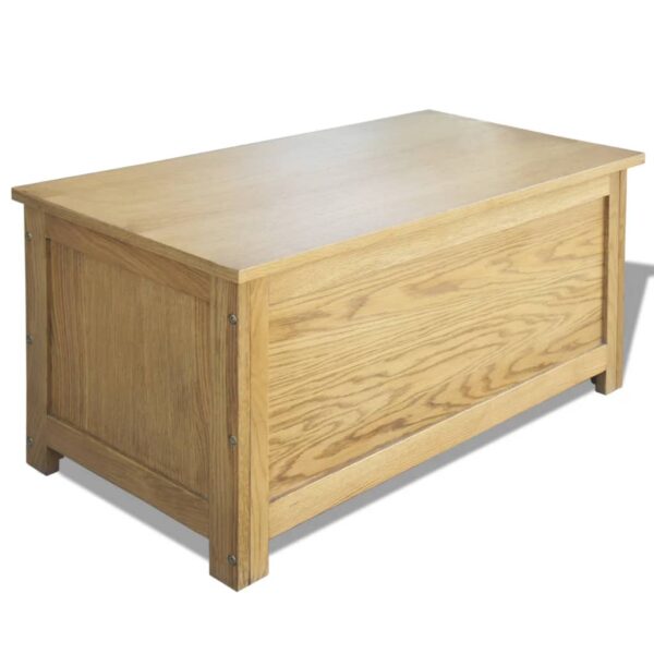 vidaXL Storage Box Solid Oak Wood 35.4"x17.7"x17.7"