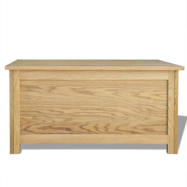 vidaXL Storage Box Solid Oak Wood 35.4"x17.7"x17.7" - Image 5