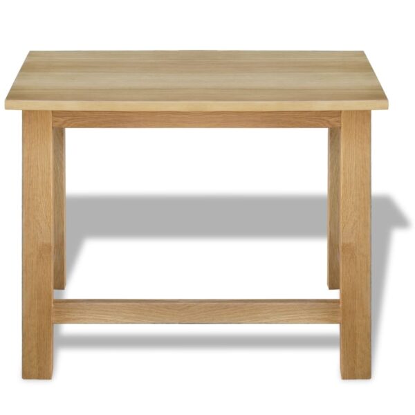 vidaXL Nest of Tables 3 Pieces Solid Oak Wood - Image 3