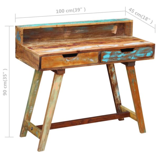 vidaXL Desk Solid Reclaimed Wood - Image 9