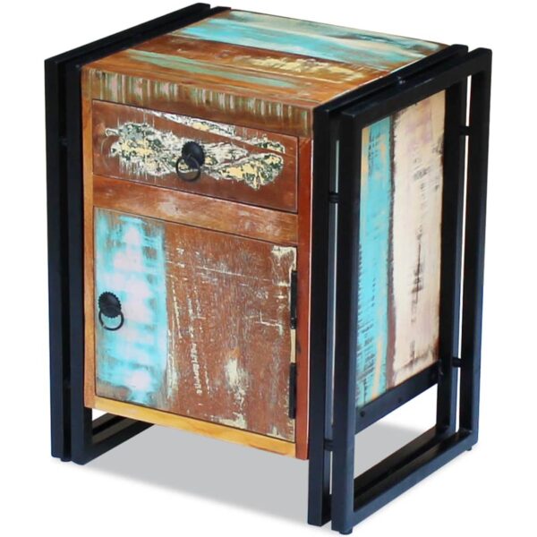 vidaXL Bedside Cabinet Solid Reclaimed Wood - Image 5